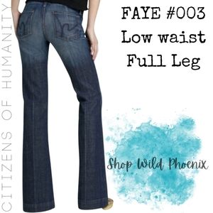 CITIZENS OF HUMANITY LOW WAIST FULL LEG COH CH JEANS DENIM SIZE 30